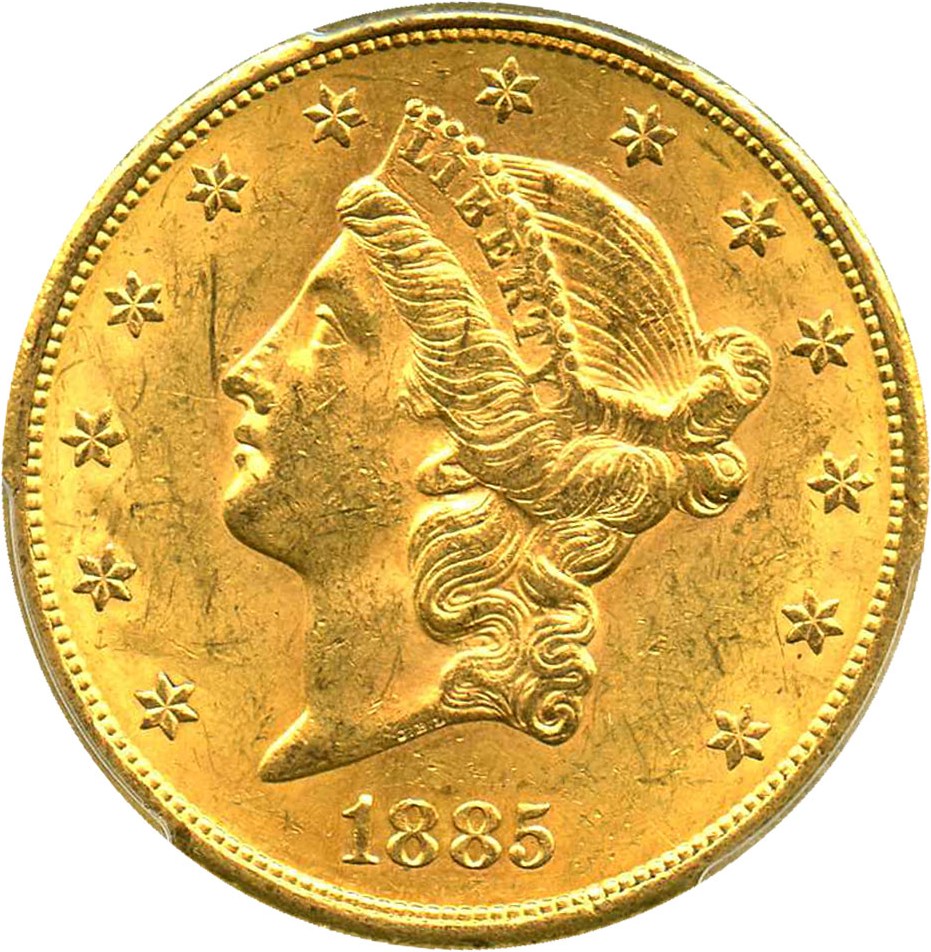 image for: 1885-S $20 PCGS MS61 - No Reserve!