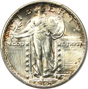 image for: 1924 25c PCGS MS66+ FH