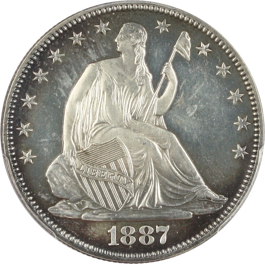 image for: 1887 50c PCGS Proof 64 CAM