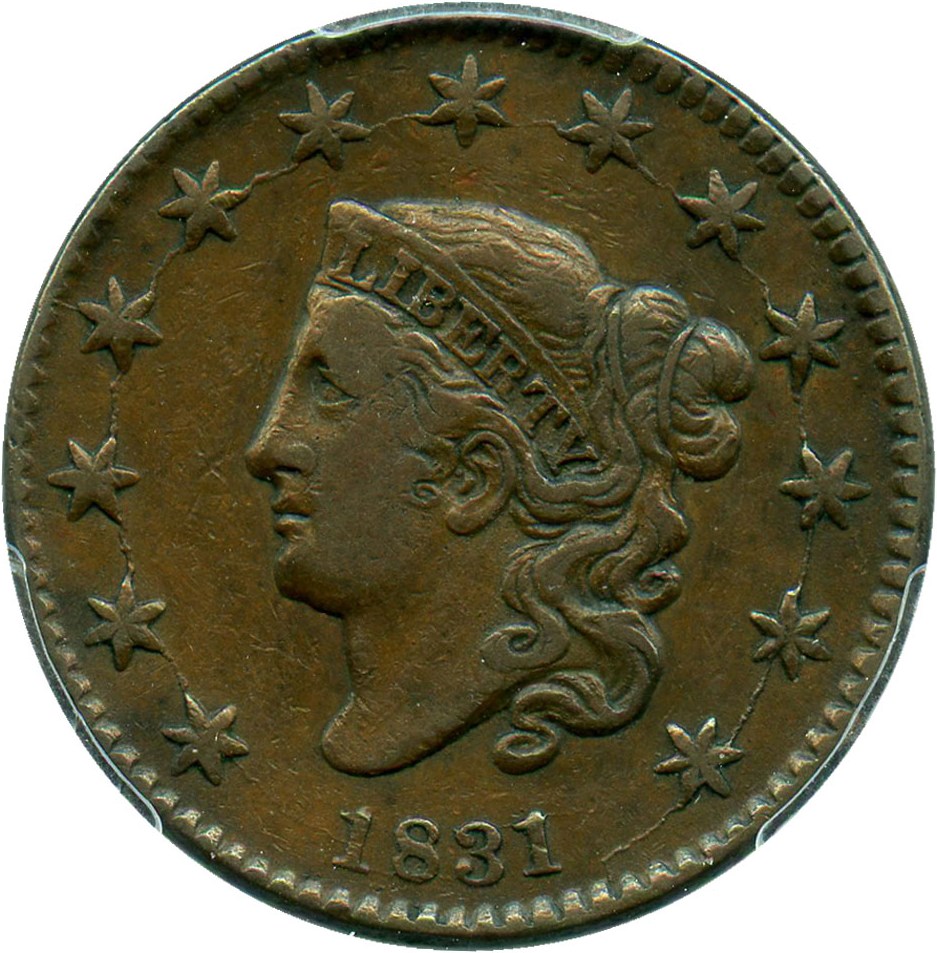 image for: 1831 1c PCGS VF30 (Large Letters)