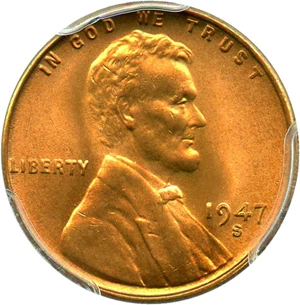image for: 1947-S 1c PCGS MS67 RD