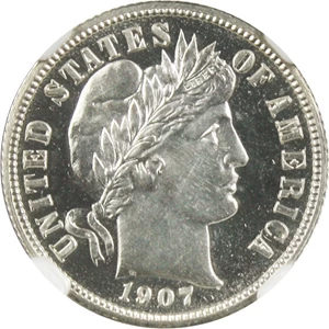 image for: 1907 10c NGC Proof 66 CAM