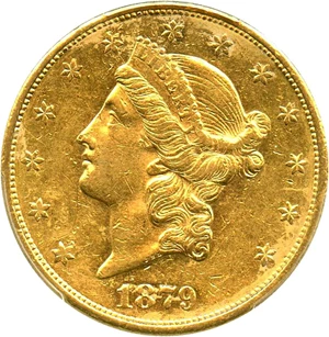 image for: 1879-S $20 PCGS AU58 - No Reserve!