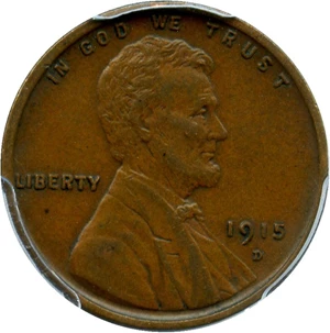 image for: 1915-D 1c PCGS AU55