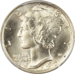 image for: 1919 10c PCGS MS66 FB - Superb Gem