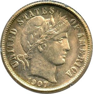 image for: 1907-O 10c PCGS MS60 - OGH Rattler Holder - No Reserve!