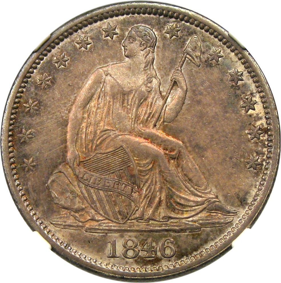 image for: 1846-O 50c NGC MS62 (Medium Date) ex: Eliasberg Collection