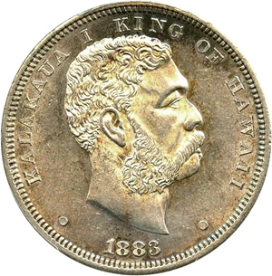 image for: 1883 Hawaii $1 PCGS MS61 - Rare Territorial Issue in Mint State