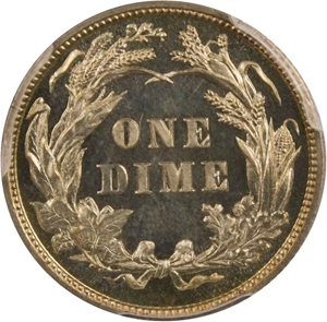 image for: 1899 10c PCGS Proof 65 CAM