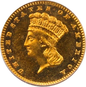 image for: 1886 G$1 PCGS/CAC Proof 63 CAM - Affordable Proof Gold Dollar