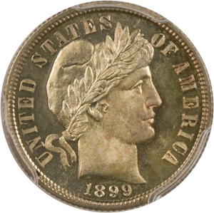 image for: 1899 10c PCGS Proof 65 CAM