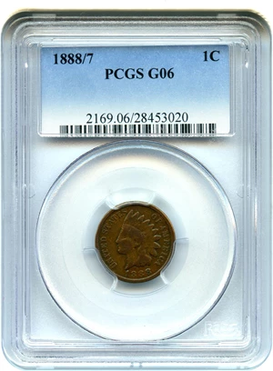image for: 1888/7 1c PCGS Good-6 - Affordable Example of this Rare Overdate