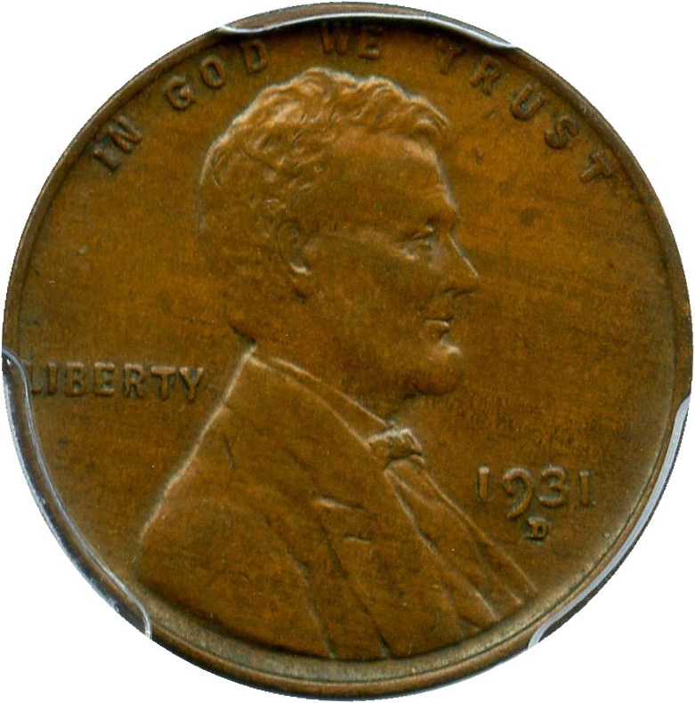image for: 1931-D 1c PCGS AU58