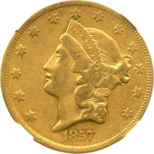 image for: 1857 $20 NGC XF40