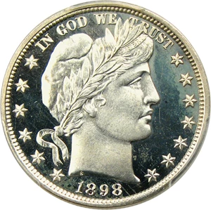 image for: 1898 50c PCGS Proof 65 DCAM