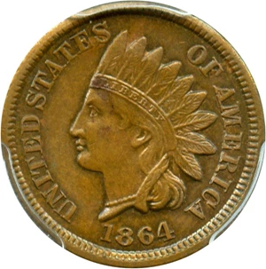image for: 1864 1c PCGS MS64 BN (Bronze)