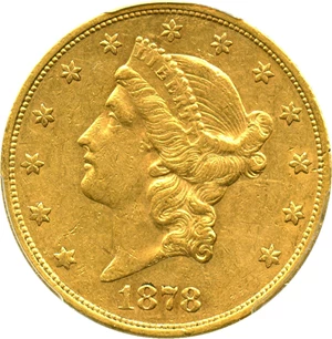 image for: 1878-S $20 PCGS AU53 - No Reserve!