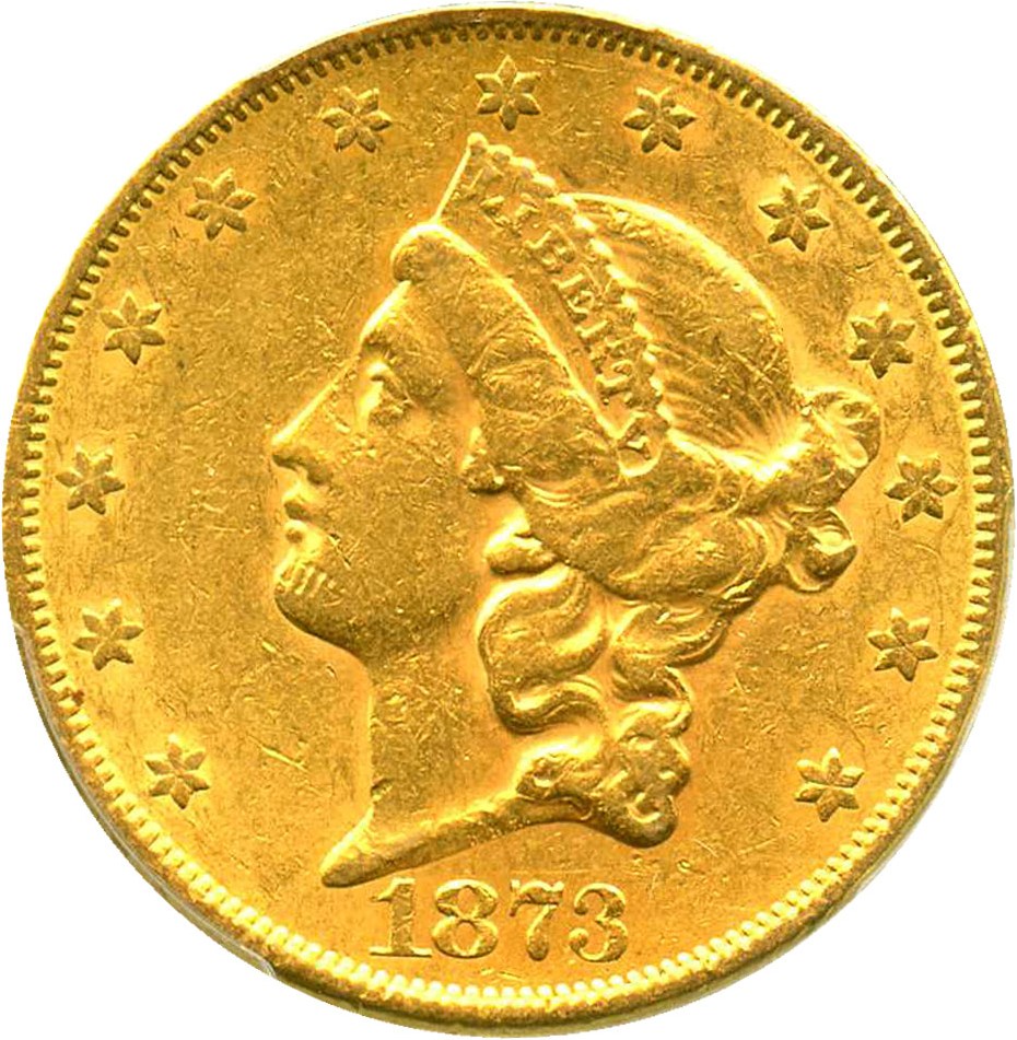 image for: 1873 $20 PCGS XF45 (Closed 3)