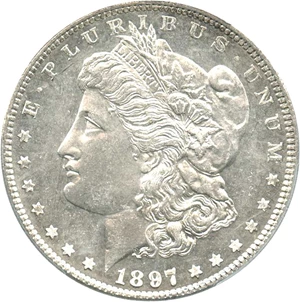 image for: 1897 $1 PCGS MS64 PL