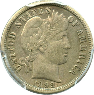 image for: 1899-O 10c PCGS XF45