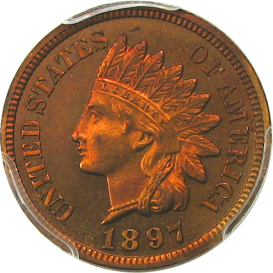 image for: 1897 1c PCGS/CAC Proof 65 RB - No Reserve!