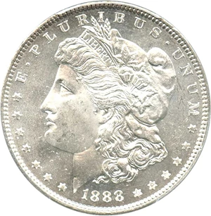 image for: 1888 $1 PCGS MS64+ PL