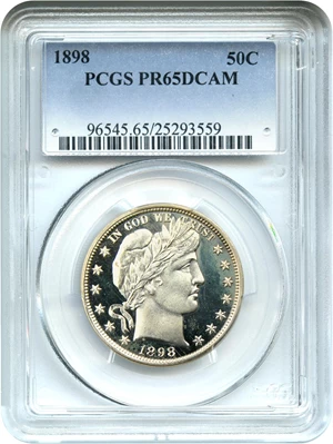 image for: 1898 50c PCGS Proof 65 DCAM