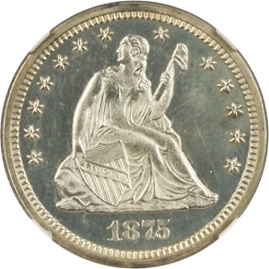 image for: 1875 25c NGC Proof 64 CAM
