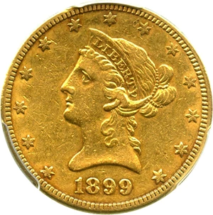 image for: 1899-S $10 PCGS AU53 - No Reserve!