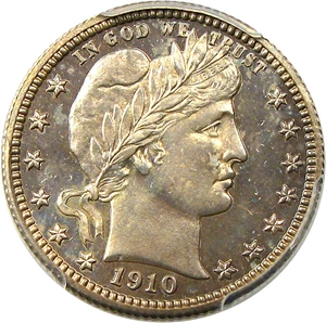 image for: 1910 25c PCGS/CAC Proof 65 - No Reserve!