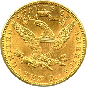 image for: 1887 $10 PCGS/CAC MS62