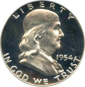 image for: 1954 50c PCGS/CAC Proof 65 CAM OGH ** Gold CAC **