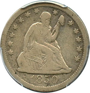image for: 1850-O 25c PCGS F12 - No Reserve!