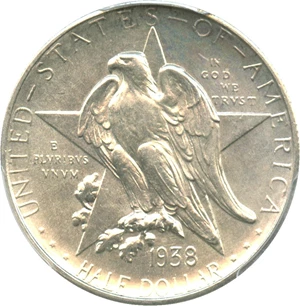 image for: 1938-D Texas 50c PCGS/CAC MS64