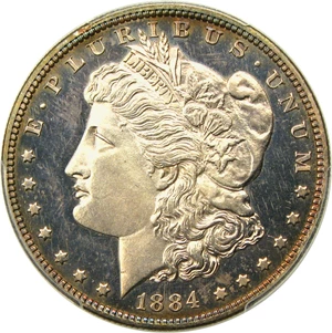 image for: 1884 $1 PCGS/CAC Proof 65 CAM