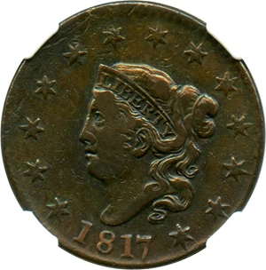 image for: 1817 1c NGC VF30 (13 Stars)