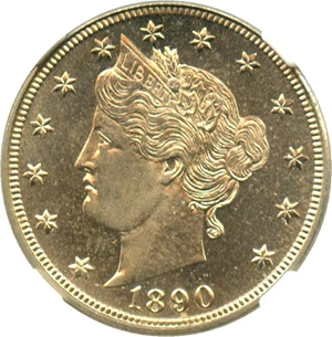 image for: 1890 5c NGC Proof 64 CAM