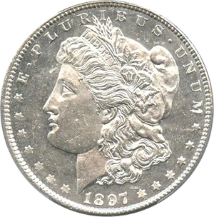 image for: 1897 $1 PCGS MS62 PL