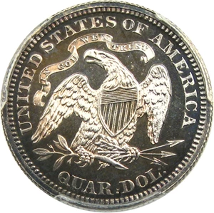image for: 1867 25c PCGS Proof 64 CAM