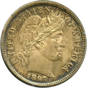 image for: 1897-O 10c PCGS/CAC MS62 - OGH Rattler Holder - No Reserve!