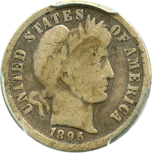image for: 1896-O 10c PCGS VG-8