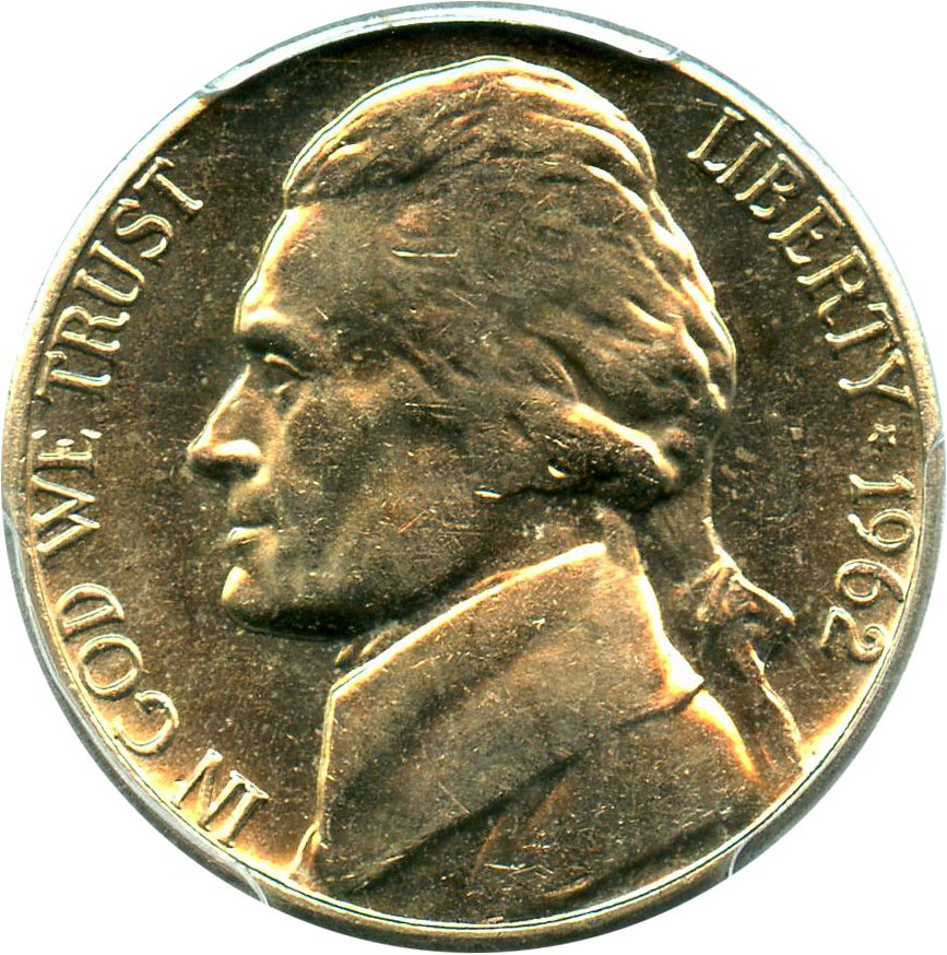 image for: 1962-D 5c PCGS MS64