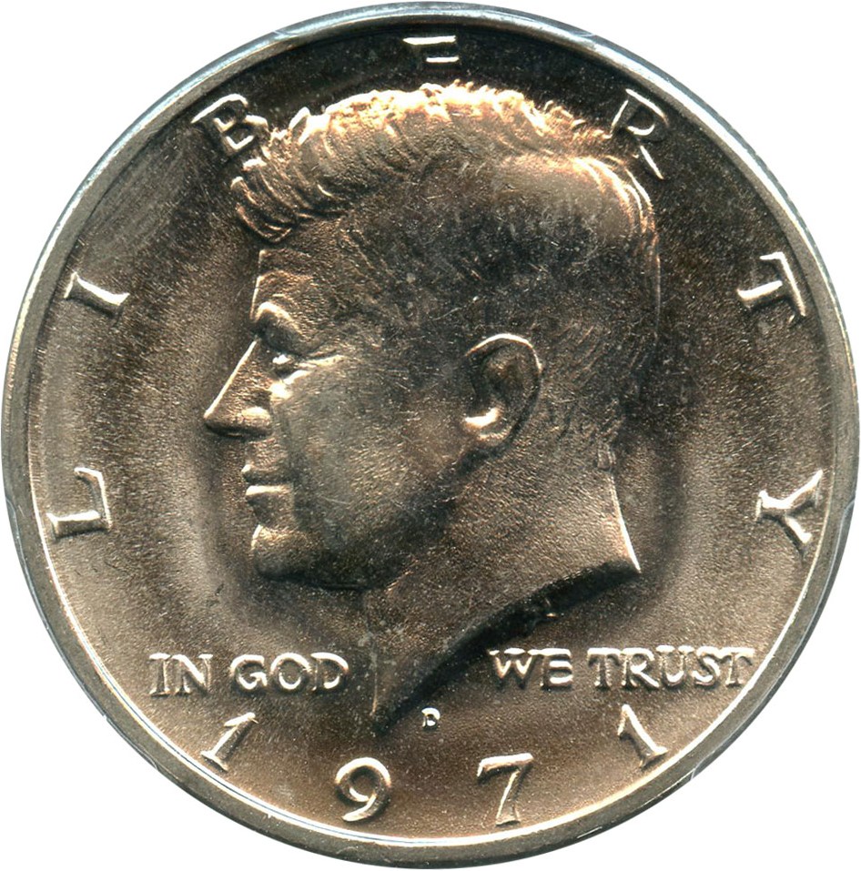 image for: 1971-D 50c PCGS MS66+