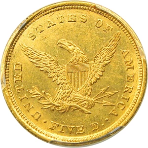 image for: 1839-C $5 PCGS MS61 - Rare Unc Charlotte Gold