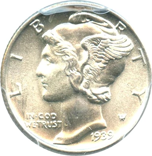 image for: 1939 10c PCGS MS66