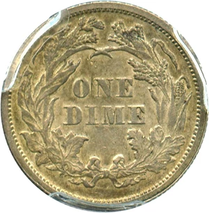 image for: 1870 10c PCGS AU50