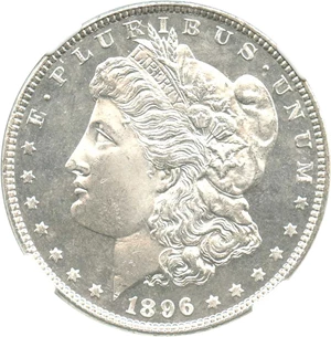 image for: 1896 $1 NGC MS64 DMPL