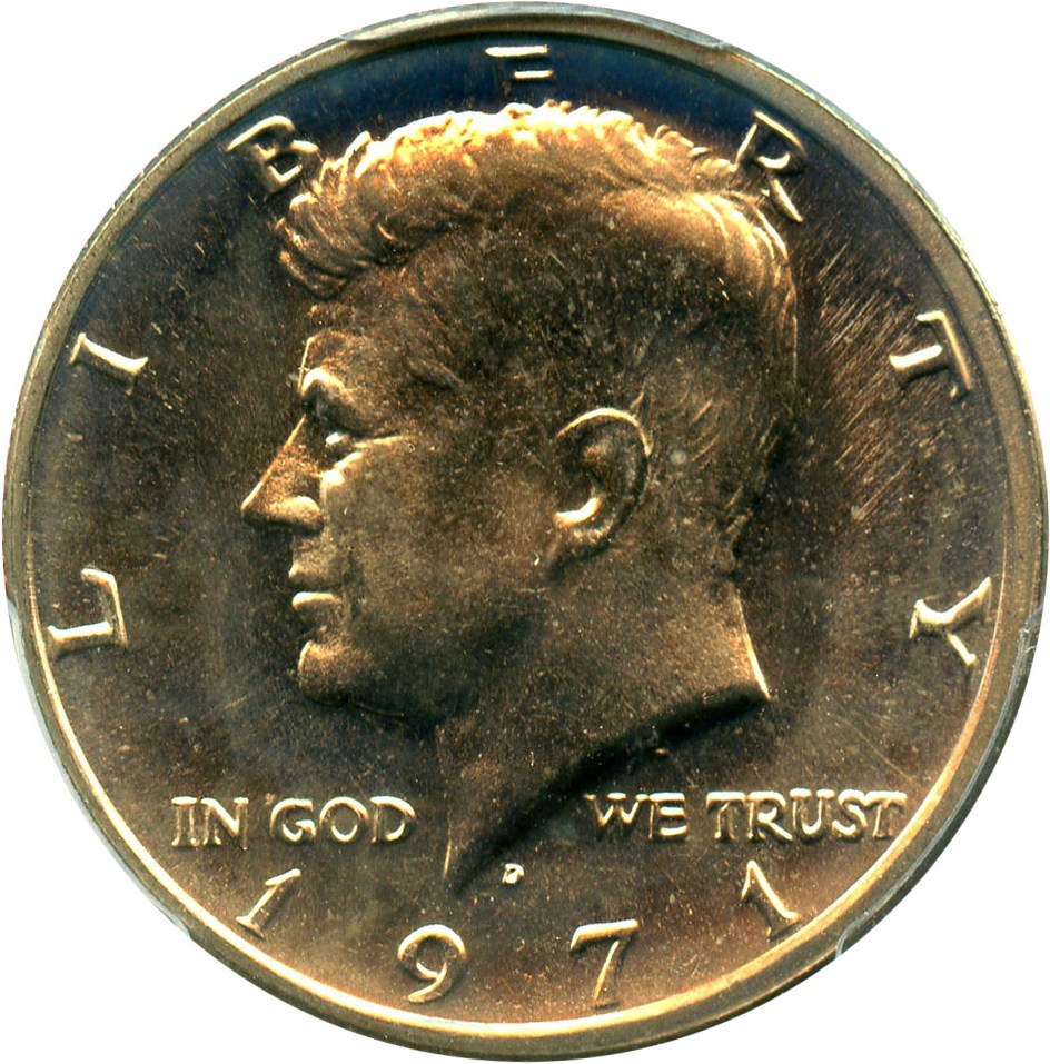 image for: 1971-D 50c PCGS MS66