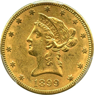 image for: 1899-S $10 PCGS MS60 - No Reserve!