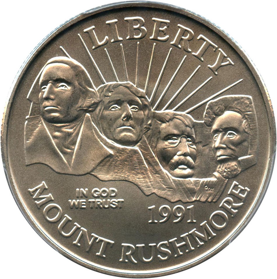 image for: 1991-D Mt. Rushmore 50c PCGS MS69 - No Reserve!
